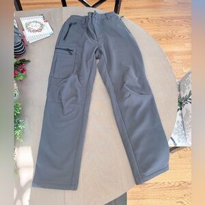 Women's Gouxry Fleece Lined GRAY Water Resistant Hike SnowBoard Ski Cargo Pants.